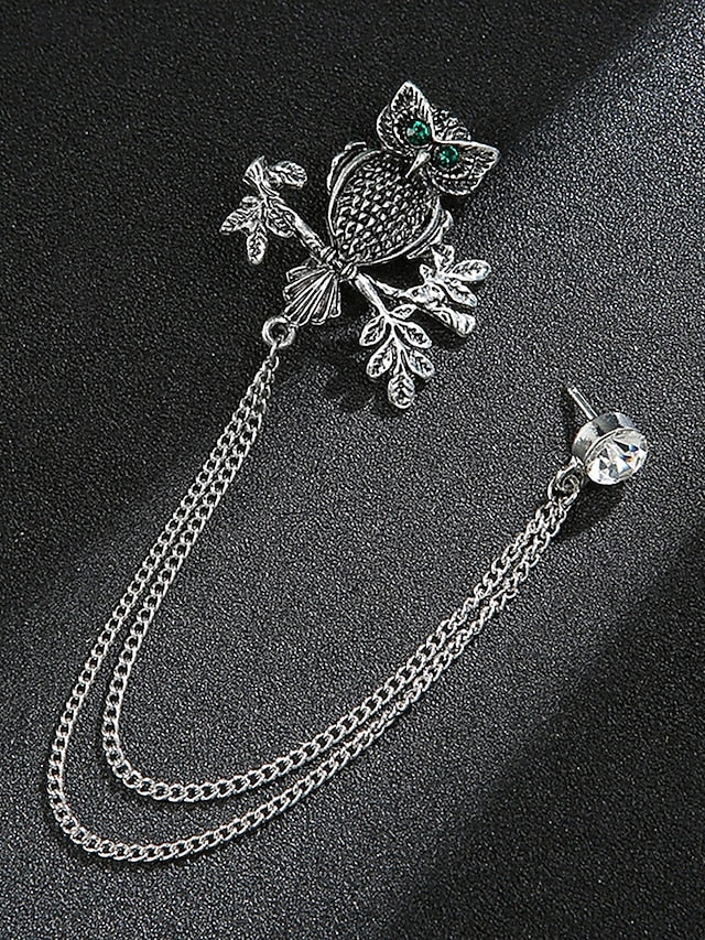 Christmas Men's with Brooch Lapel Deer Pin