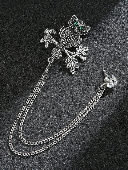 Christmas Men's with Brooch Lapel Deer Pin