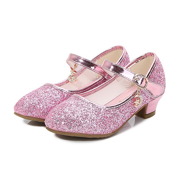 Girls' Shoes Heel Glitter Mary Low Jane Sparkle