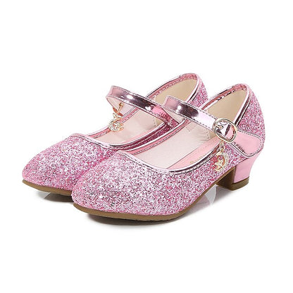 Girls' Shoes Heel Glitter Mary Low Jane Sparkle