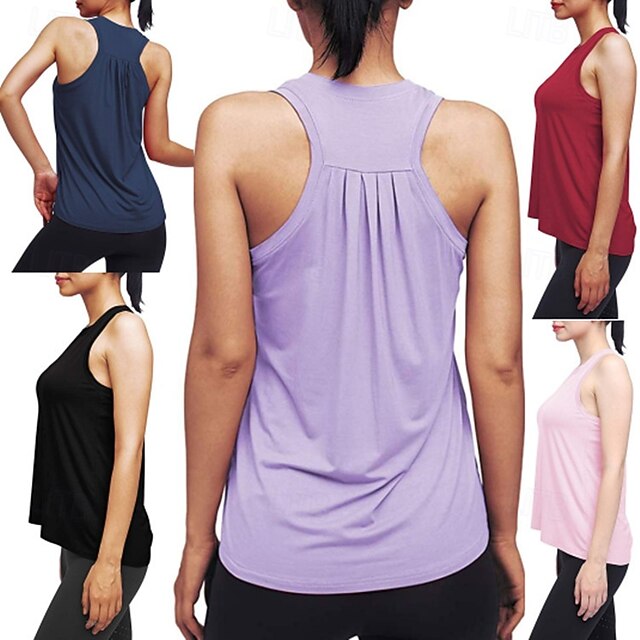 Women's Satin Tank Plain Stylish Classic Casual Sleeveless