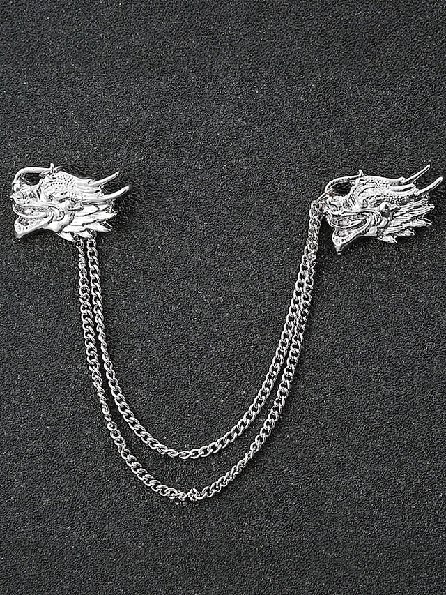 Elegant Pins Reindeer – Men's Alloy Christmas Collar