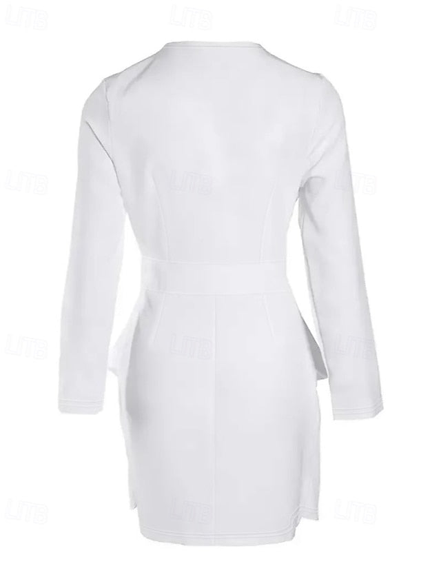 Women's Mini Dress White Dress Party Dress Cocktail Dress