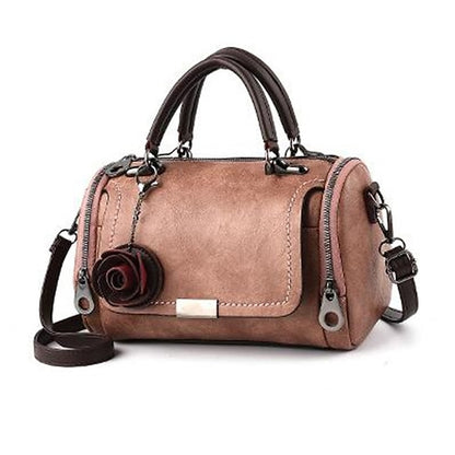 Handbag Vintage-Style Faux Leather Floral Women's with