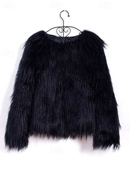 Comfortable Fur Coat Women's Furs Faux Leathers Warm