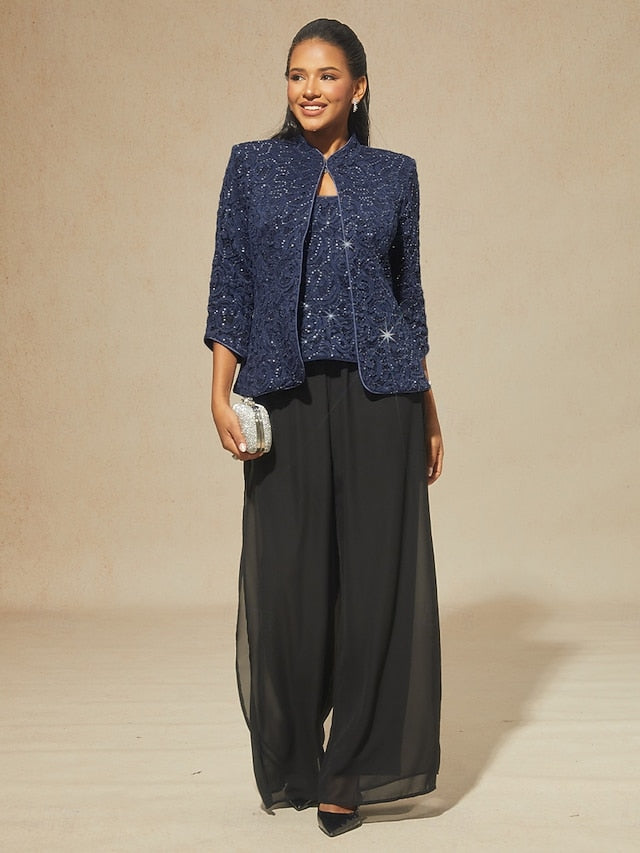 Women's Dressy Tops Floral Paisley Embroidered Elegant 3/4