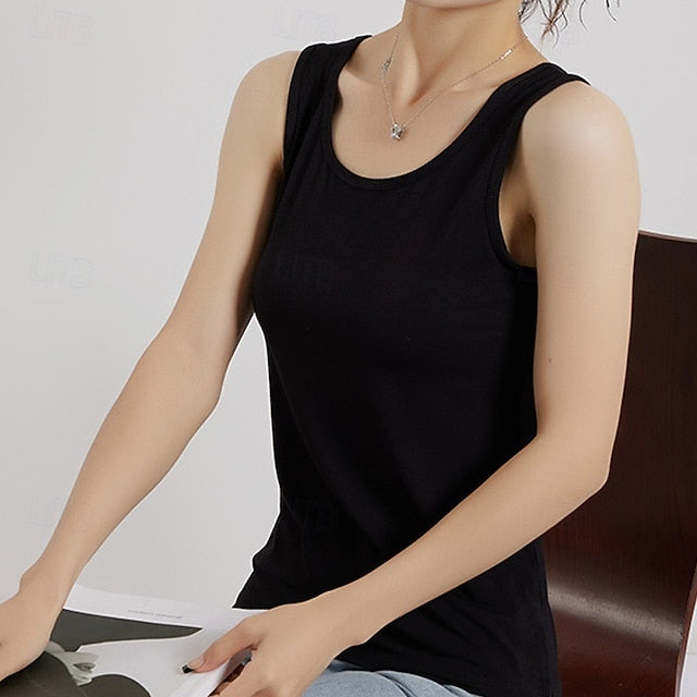 Women's Blouse Camisole Tank Top Plain Vintage Stylish