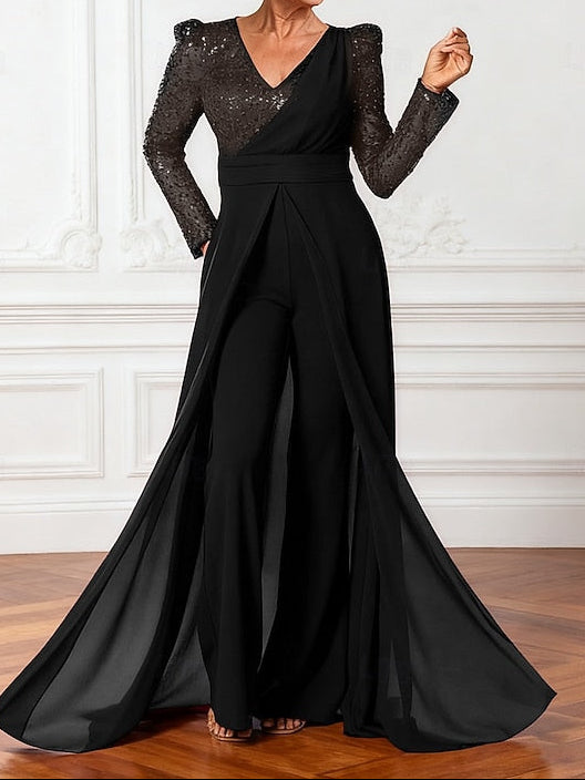 Bride Shine Mother Jumpsuits Elegant the of Dress Sparkle