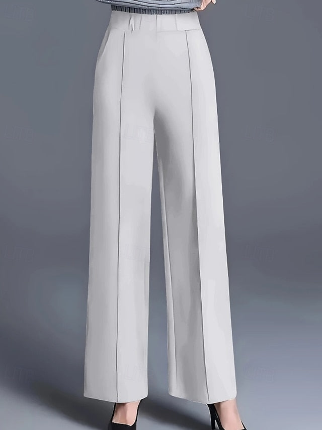 Women's Wide Leg Chinos Streetwear Casual Full Length