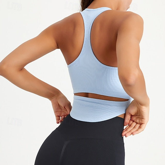 Women's Tank Top Strap Tank Padded Bra Scoop Neck