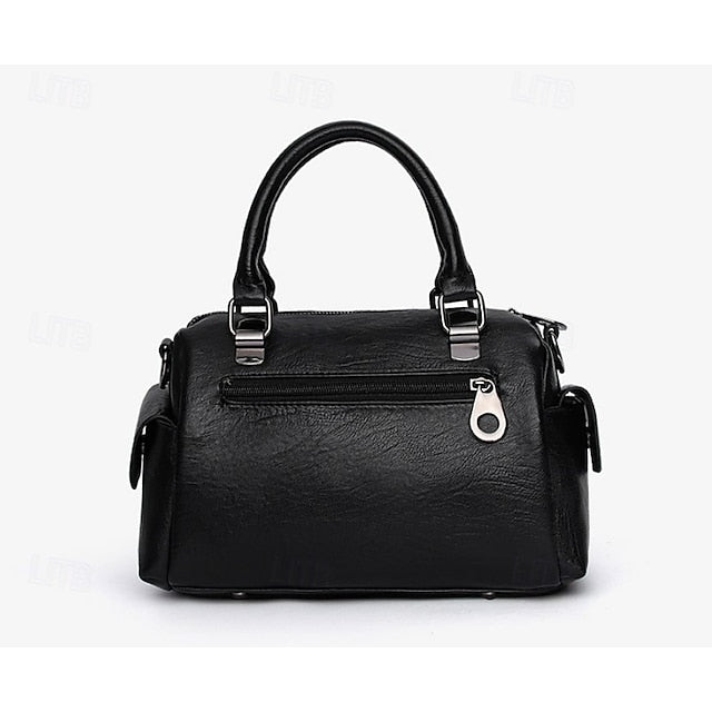 Stylish Large – Women's Blue Leather Handbag Faux