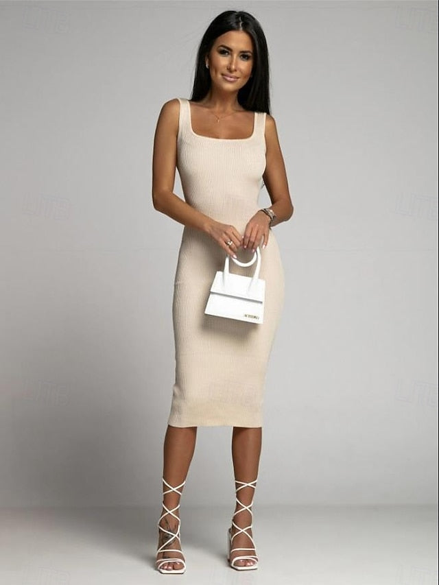 Women's Midi Dress Black Dress Cocktail Dress Formal