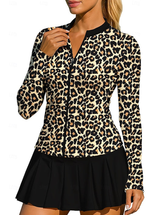 Women's Animal Leopard Tops Shirt Sport Shirt Golf Polo