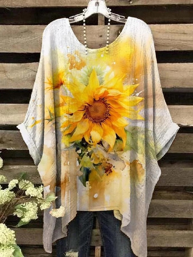 Women's Boho Shirt Floral Graphic Elegant Bohemia Tropical