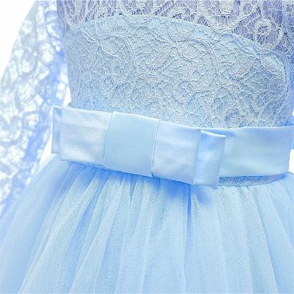 Girls' Sleeve Wedding Girl Dress Flower Half Kids