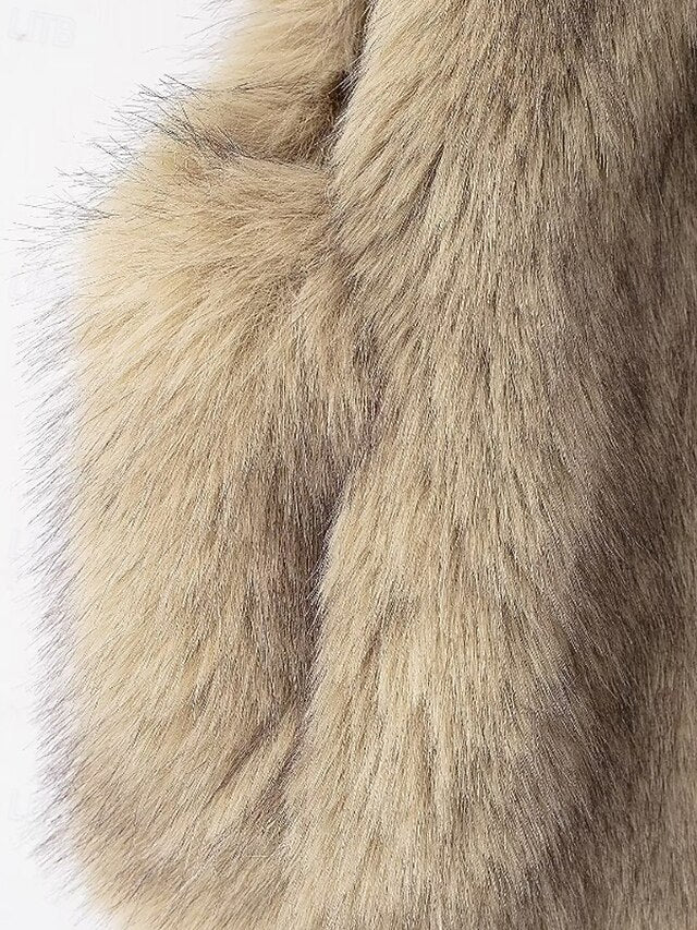 Comfortable Leathers Faux Women's Fur Coat Vest Furs