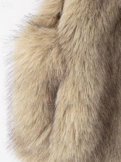 Comfortable Leathers Faux Women's Fur Coat Vest Furs