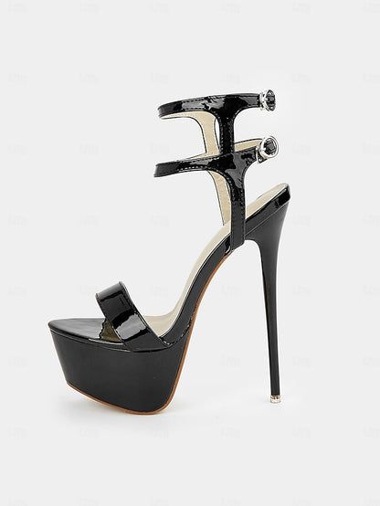 Heels High Leather Platform Women's Patent Stiletto –