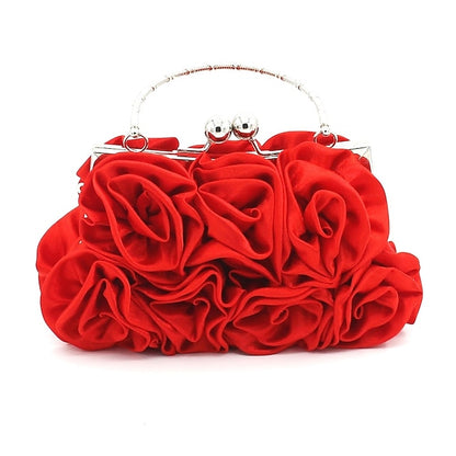 Evening Design Red Floral Clutch Vintage – Bag Elegant Rose