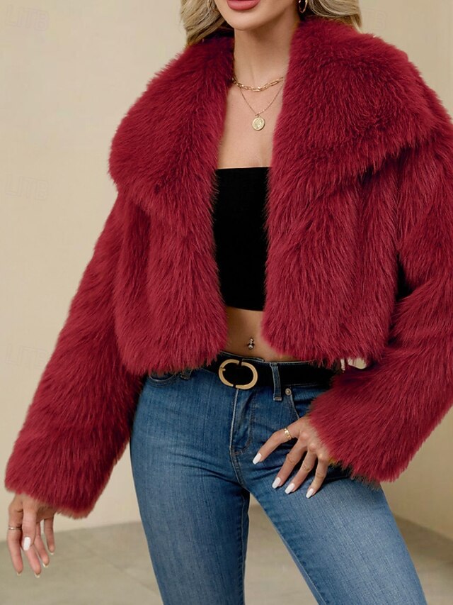 Faux Coat Warm Fur Comfortable Women's Furs Leathers