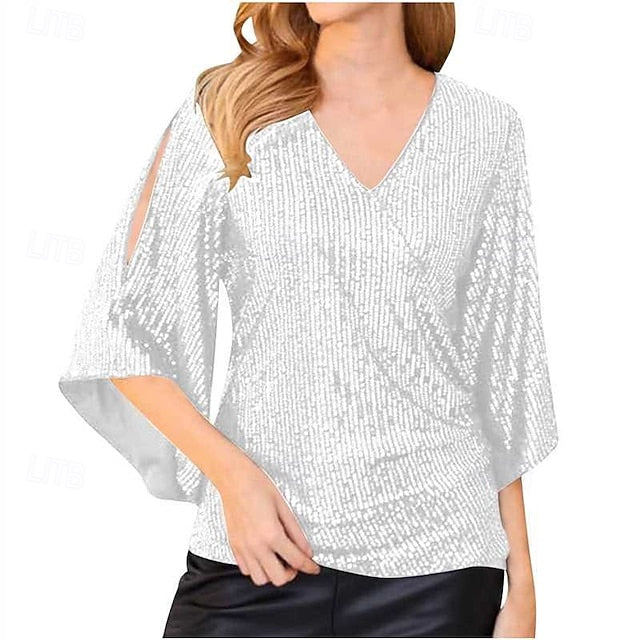 Retro Vintage Roaring 20s 1920s Shirt The Great Gatsby Sequins