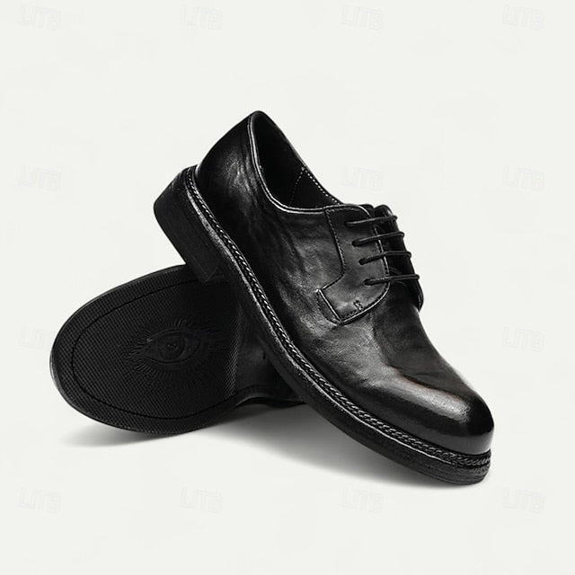 and Men's Tan Goodyear Derby Shoes Clean Leather Welt with