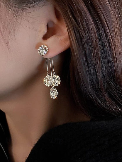 Sparkling Women for Dangle Earrings Elegant Crystal –