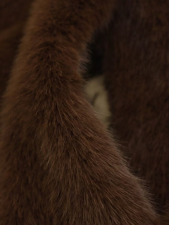 Coat Faux Warm Teddy Fur Comfortable Women's Buttons