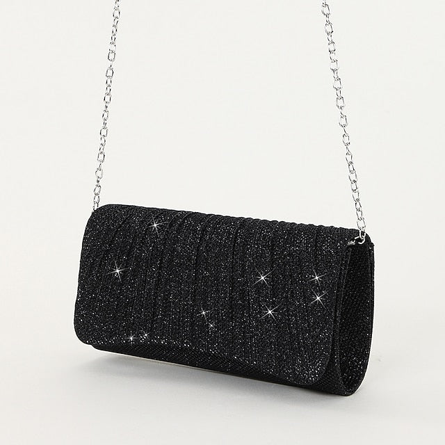 Silver Purse – Evening Women's Clutch Glitter Elegant