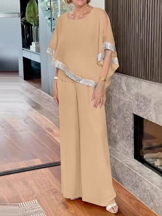 Jumpsuit Pantsuit Mother of Dress the Two Piece / Elegant Bride