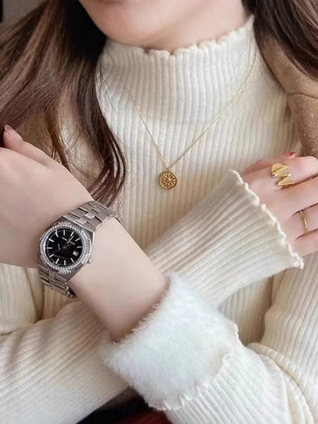 Women's Blouse Solid Color Elegant Stylish Basic Long