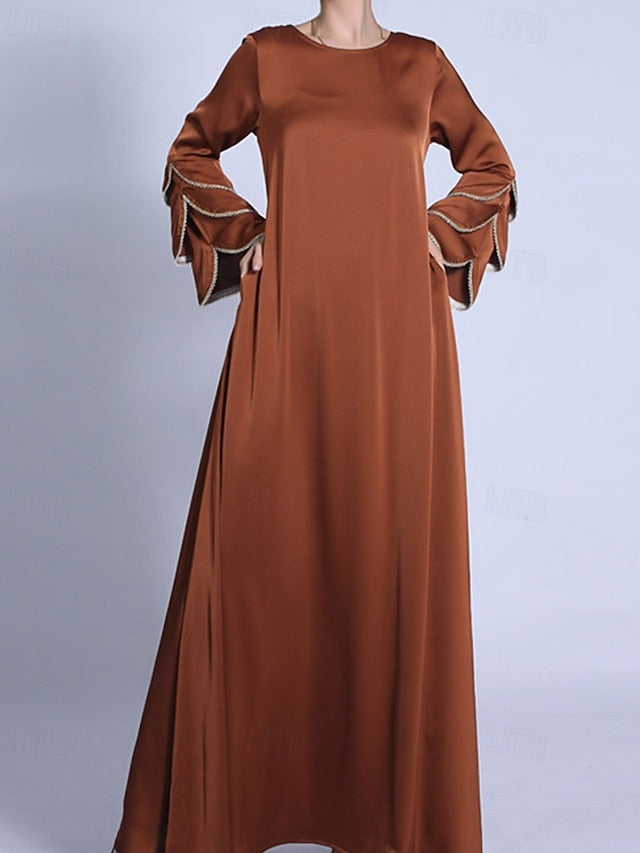 Women's Long Dress Maxi Dress Satin Dress Swing Dress