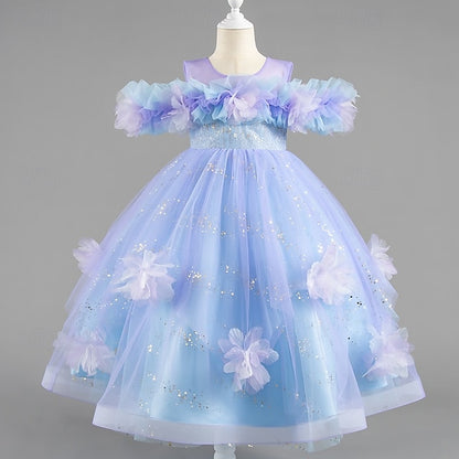 Dress Party Wedding Sleeve Kids Short Special Girls' Flower