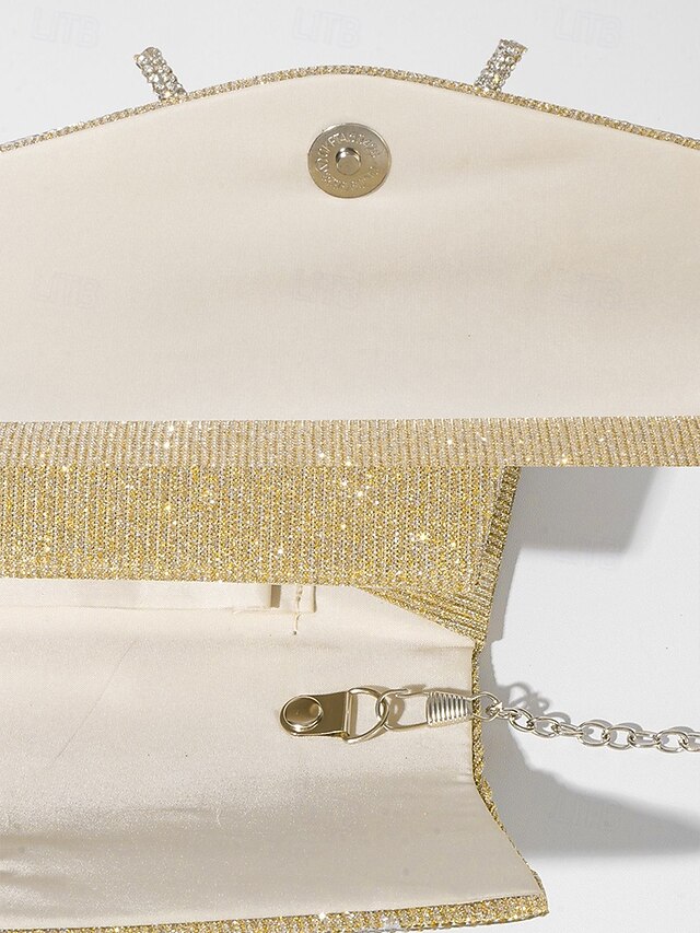 Accent Clutch Blue Glitter Bow Purse Rhinestone with