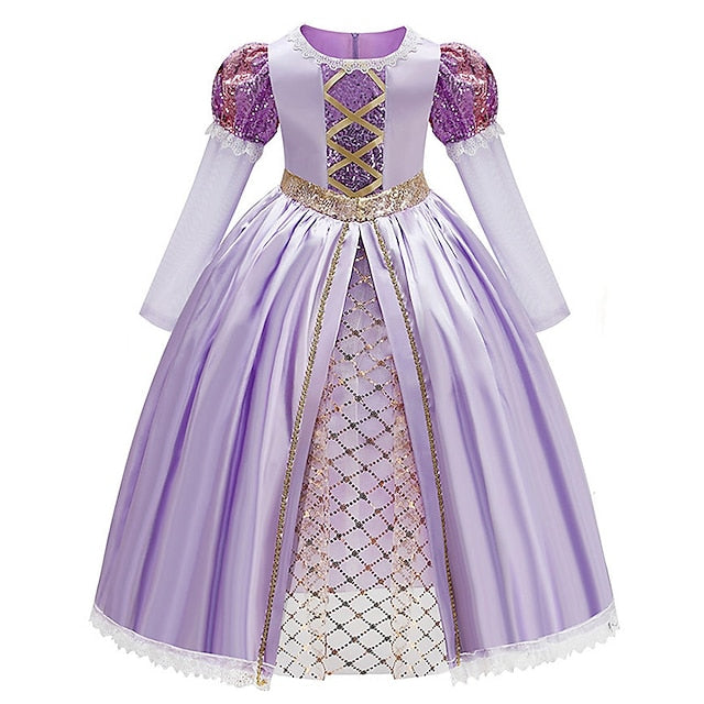 Rapunzel Party Princess Girl Dress Fairytale Flower Sofia Theme