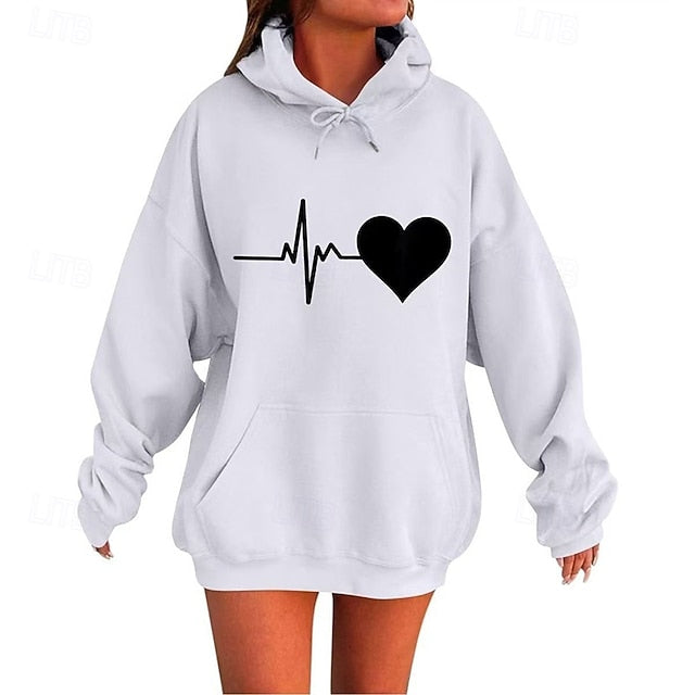 Women's Lounge Hoodie Fleece Pullover Sweatshirt with