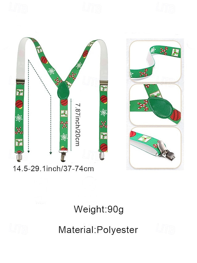 with Men's Christmas Suspenders Snowman