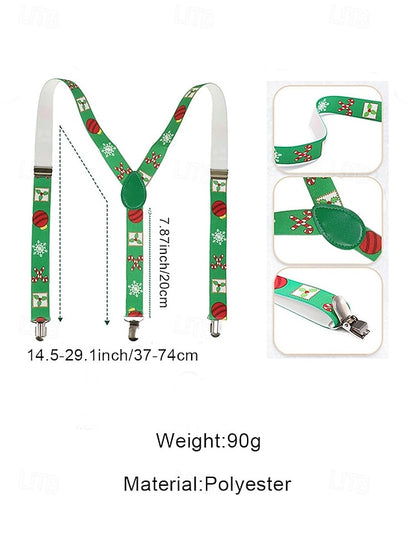 with Men's Christmas Suspenders Snowman