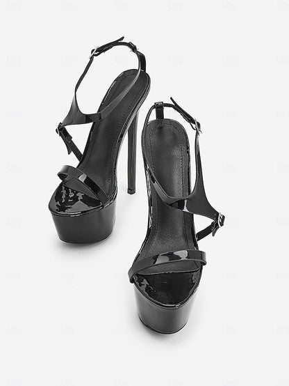 Sandals High Heel Women's Platform Black