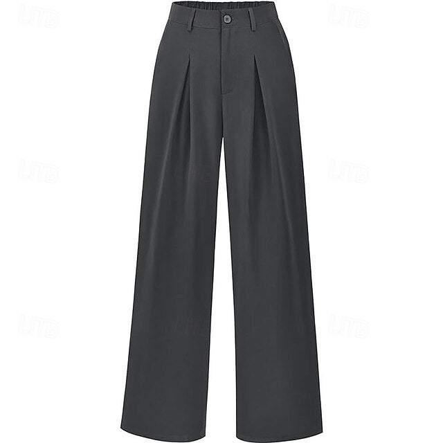 Women's Wide Leg Slacks Streetwear Casual Full Length