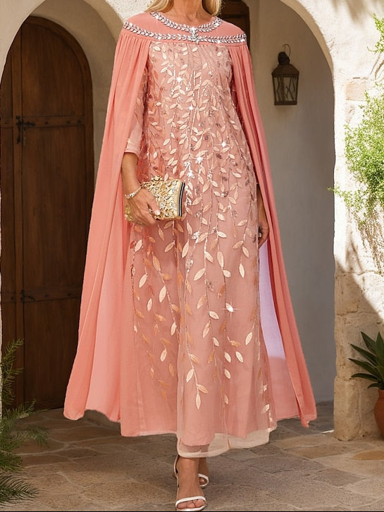 Bride Cape Vintage A-Line the Mother of Elegant Dress