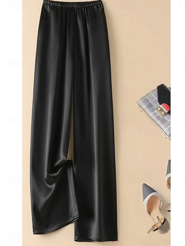 Women's Culottes Wide Leg Wide Leg Chinos Straight Elegant