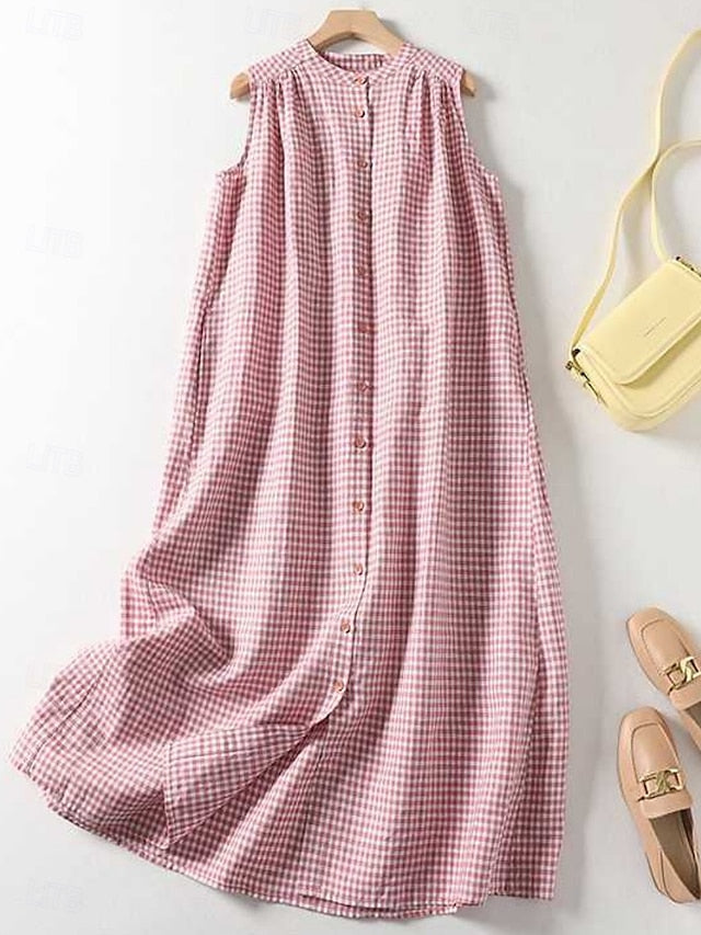 Women's Maxi Dress Cotton Blend Casual Dress Tank Dress