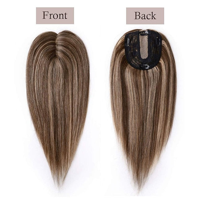 6 Inch 100% Remy Human Hair Silk Base Top Hairpiece for Women