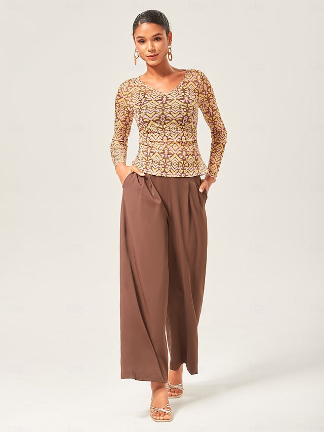 Vintage V-Neck Stretch Base Layer Top