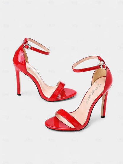 – Sandals for Metallic Wedding Heel Stiletto Sleek Women