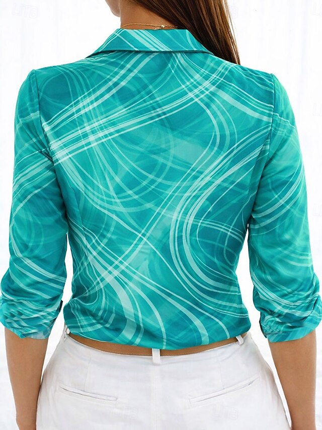 Women's Shirt Blouse Graphic Geometric Abstract Vintage