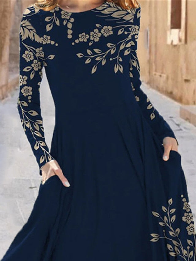 Women's Midi Dress A Line Dress Casual Dress Winter Dress
