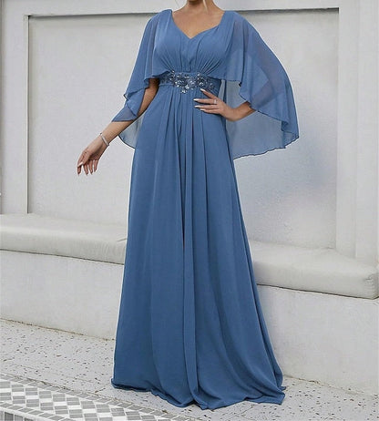 Bride V Party Floor Elegant Mother Dress Neck of the