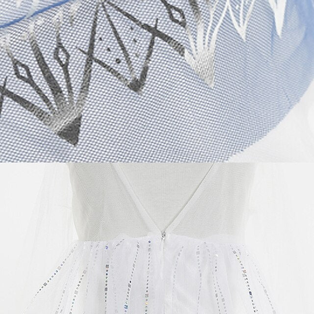 Dress Fairytale Flower Frozen Princess Girl Vacation Elsa